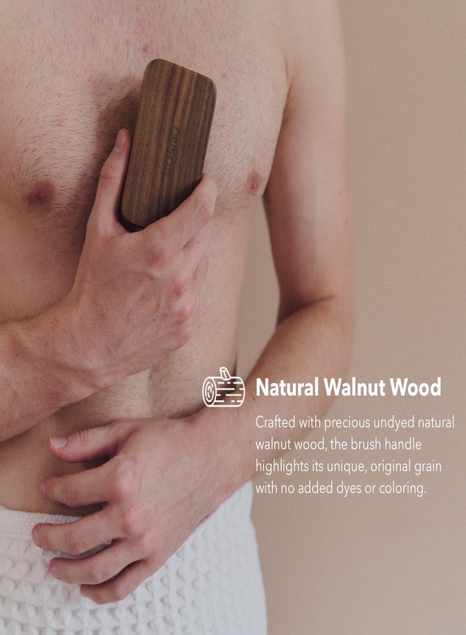KOSMU Luxury Natural Walnut Wood Boar Bristle Body Brush | Exfoliating & Detoxifying for All Skin Type | Sweeps Away Dead Skin Cells for Luminous, Smooth Skin | for Wet and Dry Use (Handheld) - Image 5